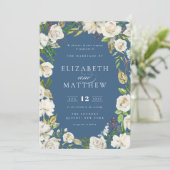 Flore de printemps antique | Faire-part de mariage (Debout devant)