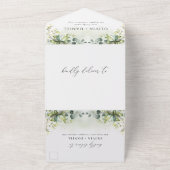 Flore d'Eucalyptus en un seul Faire-part de mariag (Dehors)