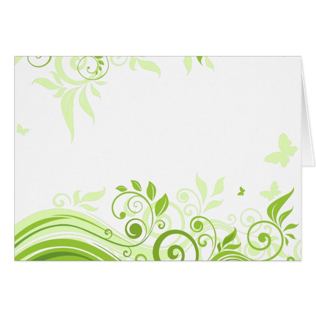 Flore en teintes de vert frais (Devant Horizontal)
