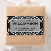 Flore et Damask Étiquette de adresse (En situation)