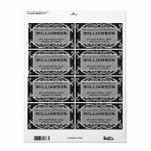 Flore et Damask Étiquette de adresse (Feuille entière)