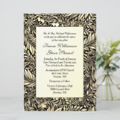 Flore et faune Faire-part de mariage jaune teinté (Debout devant)