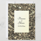 Flore et faune Faire-part de mariage jaune teinté (Dos)