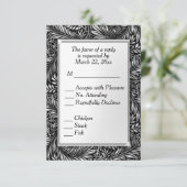 Flore et faune Noir et blanc avec choix de menu (Debout devant)