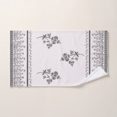 Flore et feuillage de style tourbillonnant dans un (Serviette à main)