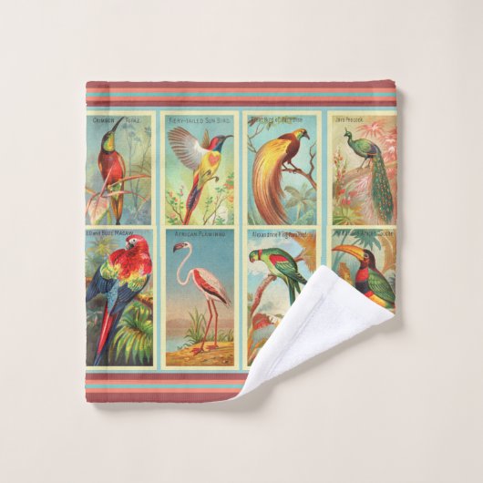 Flore et oiseaux (Gant de toilette)