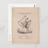 Flore et Zéphire, Dance, Coreography, 1828  Briefkaart (Voorkant / Achterkant)