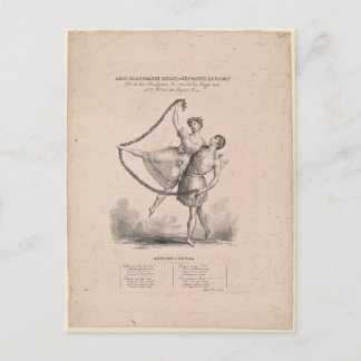 Flore et Zéphire, Dance, Coreography, 1828  Briefkaart