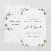 Flore Faire-part de mariage (Devant / Derrière)