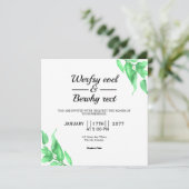 Flore faire-part de mariage En Aquarelle (Debout devant)