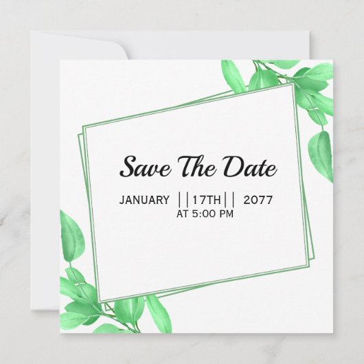 Flore faire-part de mariage En Aquarelle (Dos)