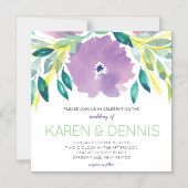 Flore Faire-part de mariage mince magnétique (Recto)