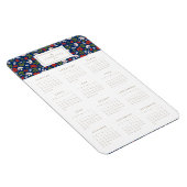 Flore festive dans Marine 4x6 Magnet calendrier an (Côté Droit)