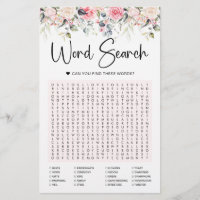Flore floue | Carte de jeu Recherche de mots natif
