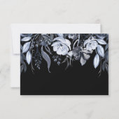 Flore foncé | Réponse du Mariage d'aquarelle noire (Dos)