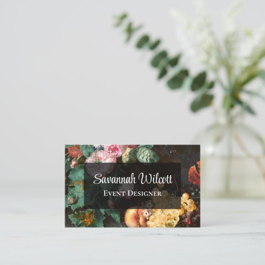 Flore foncée et Carte de visite de fruits (Debout devant)