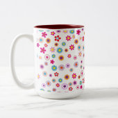 Flore géométrique brillante 2 tonalités LG Mug (Gauche)