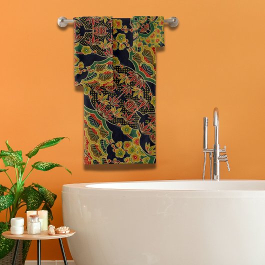 Flore japonaise de prune traditionnelle en feuille