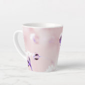Flore Lilac souple Imprimer Petite Mug Latte (Angle gauche)