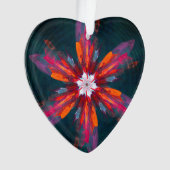Flore Mandala Flowers Orange Red Blue Abstract (devant)