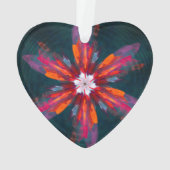 Flore Mandala Flowers Orange Red Blue Abstract (dos)