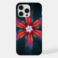 Flore Mandala Flowers Orange Red Blue Abstract