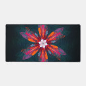 Flore Mandala Flowers Orange Red Blue Abstract (Recto)