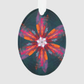 Flore Mandala Flowers Orange Red Blue Abstract (dos)