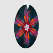 Flore Mandala Flowers Orange Red Blue Abstract (devant)