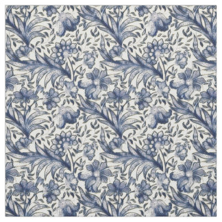 Flore médiévale en tissu transparent gris