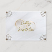 Flore minimaliste Enregistrer la carte Mariage dat (Dos)