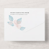 Flore minime tout en un Faire-part de mariage (Verso)