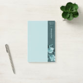 Flore monochromatique turquoise Notes post-it flor (Bureau)