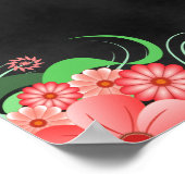 Flore noire et rose do-it-yourself 13 Tableau Tabl (Coin)