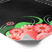 Flore noire et rose do-it-yourself 14 Tableau Tabl (Coin)