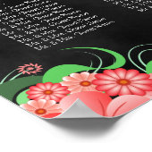 Flore noire et rose do-it-yourself 16 Tableau Tabl (Coin)