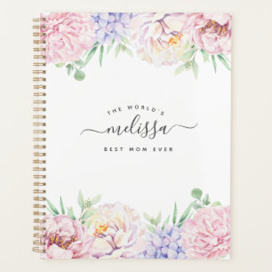 Flore pastel doux Meilleur planificateur maman a