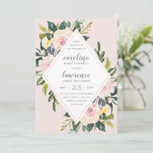 Flore printanière | FAIRE-PART DE MARIAGE (Debout devant)