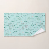 Flore printanière sur bleu pâle (Serviette à main)