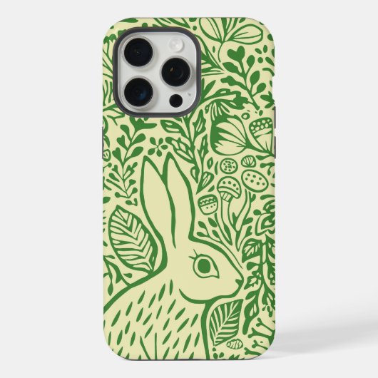Flore Rabbit Nature Inspiré Art Imprimer (Verso)