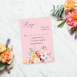 Flore ressort multicolore no Repas RSVP - rose