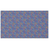 Flore rétro chic imprimé sur nappe bleue (Devant (Horizontal))