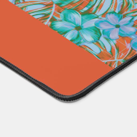 Flore rétro orange et bleue (Coin)