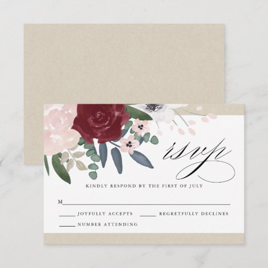 Flore romantique RSVP (Devant / Derrière)