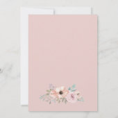 Flore Rose Dusty Enregistrer la carte de date (Dos)