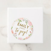 Flore rose et or Prêt à enfoncer les étiquettes de (En situation)