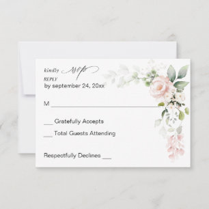 Flore rose pâle et Eucalyptus no Repas RSVP