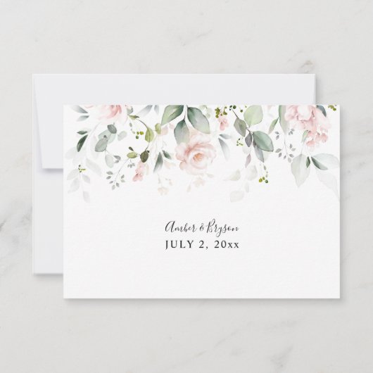 Flore rose pâle et Eucalyptus no Repas RSVP 2 (Dos)