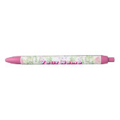 Flore rose personnalisée avec stylo de nom (Devant)