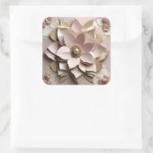 Flore Rose poussiéreux - Sticker (Sac)